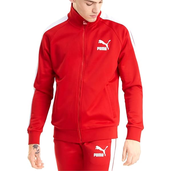 PUMA Mens Rhuigi X T7 Summer Striped Jacket Athletic